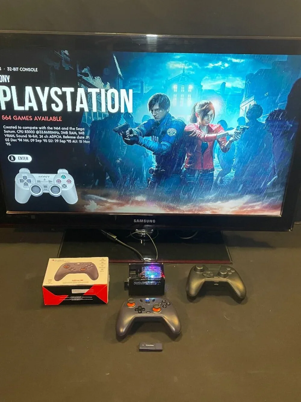 Raspberry Pi 4 8gb 1tb m.2 SSD Retropie With Gamesir Controller And Accessories